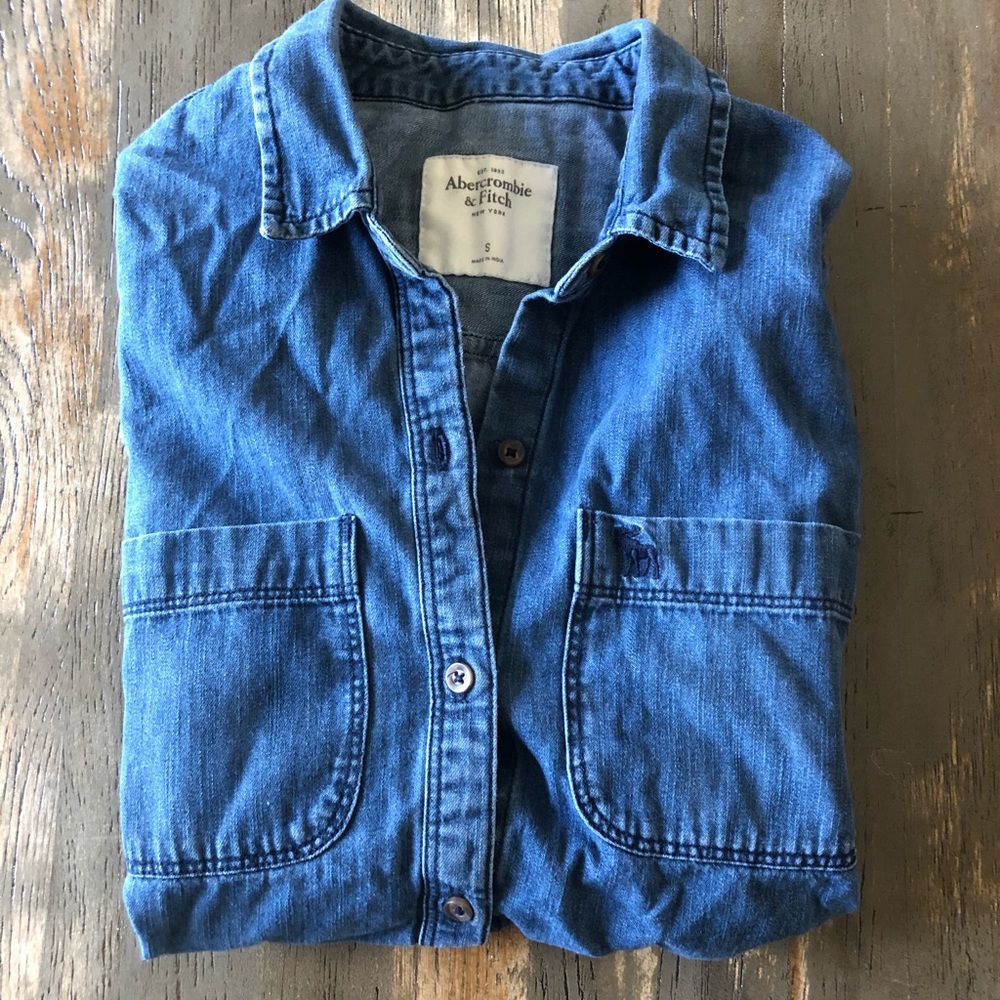Abercrombie & Fitch Boyfriend Denim Button Down